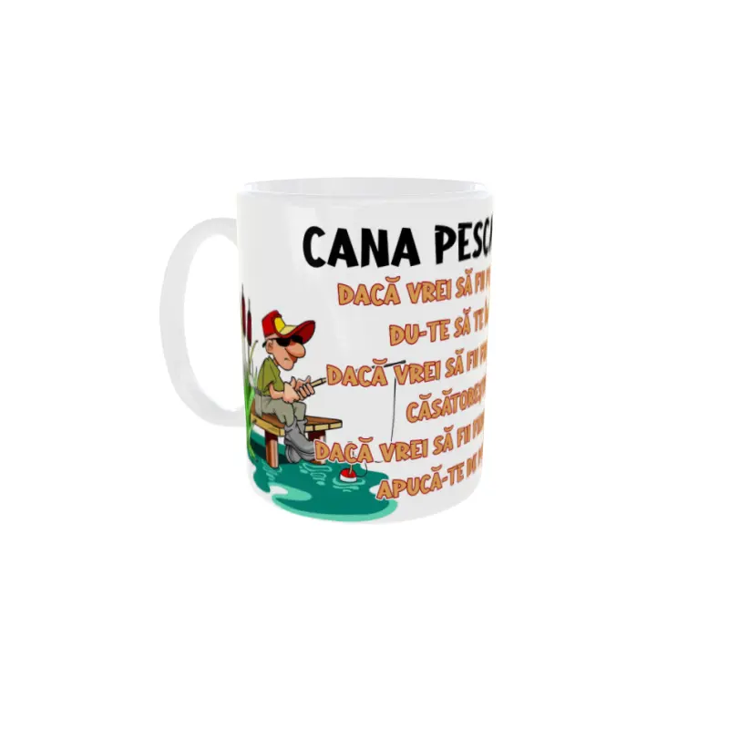 Cana pescarului, cana ceramica, 330ml, cgs1814